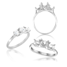 Load image into Gallery viewer, ITI NYC Round Lucida 4 Prong with Side Stones