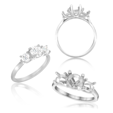 Load image into Gallery viewer, ITI NYC Round Lucida 4 Prong with Side Stones