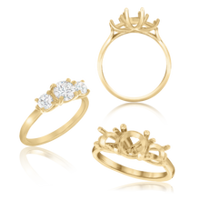 Load image into Gallery viewer, ITI NYC Round Lucida 4 Prong with Side Stones