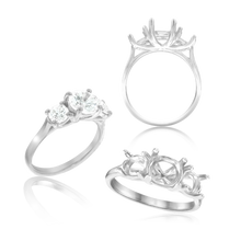 Load image into Gallery viewer, ITI NYC Round Lucida 4 Prong with Side Stones