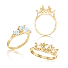 Load image into Gallery viewer, ITI NYC Round Lucida 4 Prong with Side Stones