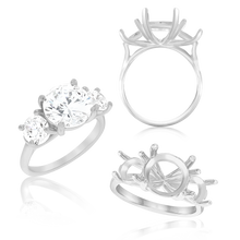 Load image into Gallery viewer, ITI NYC Round Lucida 4 Prong with Side Stones