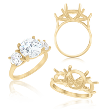 Load image into Gallery viewer, ITI NYC Round Lucida 4 Prong with Side Stones