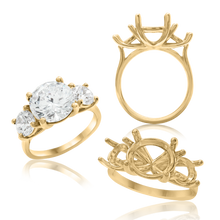 Load image into Gallery viewer, ITI NYC Round Lucida 4 Prong with Side Stones