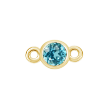 Load image into Gallery viewer, Diamond or Gemstone Bezel Bracelet/Necklace Charm in 14K Yellow Gold