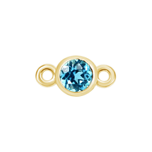 Load image into Gallery viewer, Diamond or Gemstone Bezel Bracelet/Necklace Charm in 14K Yellow Gold