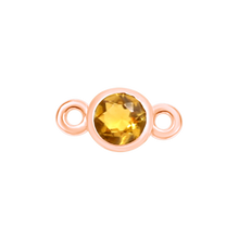 Load image into Gallery viewer, Diamond or Gemstone Bezel Bracelet/Necklace Charm in 14K Rose Gold