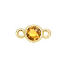 Load image into Gallery viewer, Diamond or Gemstone Bezel Bracelet/Necklace Charm in 14K Yellow Gold