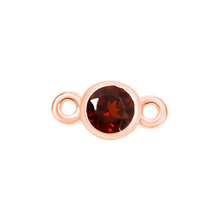 Load image into Gallery viewer, Diamond or Gemstone Bezel Bracelet/Necklace Charm in 14K Rose Gold