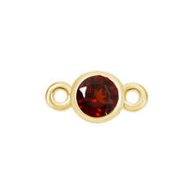 Load image into Gallery viewer, Diamond or Gemstone Bezel Bracelet/Necklace Charm in 14K Yellow Gold