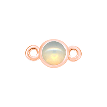 Load image into Gallery viewer, Diamond or Gemstone Bezel Bracelet/Necklace Charm in 14K Rose Gold