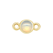 Load image into Gallery viewer, Diamond or Gemstone Bezel Bracelet/Necklace Charm in 14K Yellow Gold