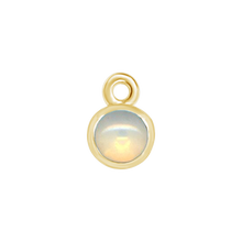 Load image into Gallery viewer, Diamond or Gemstone Bezel Drop Charm in 14K Yellow Gold