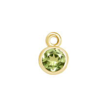 Load image into Gallery viewer, Diamond or Gemstone Bezel Drop Charm in 14K Yellow Gold