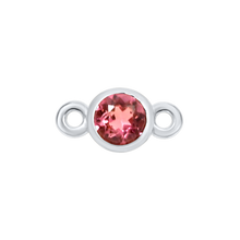 Load image into Gallery viewer, Diamond or Gemstone Bezel Bracelet/Necklace Charm in 14K White Gold