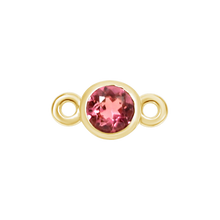 Load image into Gallery viewer, Diamond or Gemstone Bezel Bracelet/Necklace Charm in 14K Yellow Gold