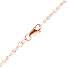 Load image into Gallery viewer, Diamond Cut Broadway Bead Anklet in 14K Rose Gold
