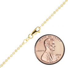 Load image into Gallery viewer, Diamond Cut Broadway Bead Necklace in 14K Yellow Gold