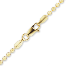 Load image into Gallery viewer, Diamond Cut Broadway Bead Anklet in 14K Yellow Gold