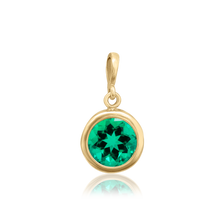 Load image into Gallery viewer, ITI NYC Round Back-Set Bezel Pendant in 14K Gold (5.00 mm - 8.00 mm)