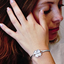 Load image into Gallery viewer, Dogwood Flower Bracelet Top in Sterling Silver (27 x 19mm)