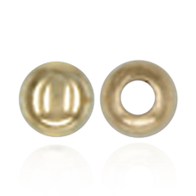 Load image into Gallery viewer, ITI NYC Plain Two Hole Round Beads in 10K and 14K Gold (2 mm - 8 mm)