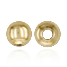 Load image into Gallery viewer, ITI NYC Plain Two Hole Round Beads in Gold Filled (2 mm - 8 mm)
