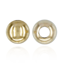 Load image into Gallery viewer, ITI NYC Plain Two Hole Round Beads in 10K and 14K Gold (2 mm - 8 mm)