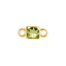 Load image into Gallery viewer, Diamond or Gemstone Square Bezel Bezel/Necklace Charm in 14K Yellow Gold