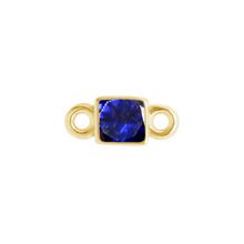 Load image into Gallery viewer, Diamond or Gemstone Square Bezel Bezel/Necklace Charm in 14K Yellow Gold