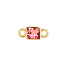 Load image into Gallery viewer, Diamond or Gemstone Square Bezel Bezel/Necklace Charm in 14K Yellow Gold