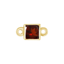 Load image into Gallery viewer, Diamond or Gemstone Square Bezel Bezel/Necklace Charm in 14K Yellow Gold
