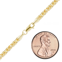 Load image into Gallery viewer, Finished Handmade Byzantine Anklet in 14K Yellow Gold