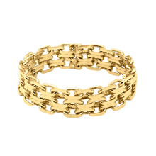 Load image into Gallery viewer, St. Marks Pl. Bizmark Chain Ring in 14K Yellow Gold