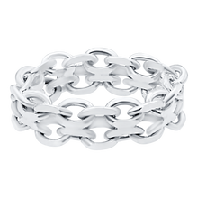 Load image into Gallery viewer, Broome St. Bizmark Chain Ring in Sterling Silver