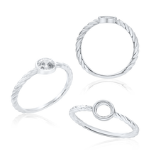 Load image into Gallery viewer, Round Bezel Solitaire with Rope Shank