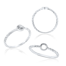 Load image into Gallery viewer, Round Bezel Solitaire with Rope Shank