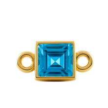 Load image into Gallery viewer, Diamond or Gemstone Square Bezel Bezel/Necklace Charm in 14K Yellow Gold