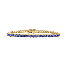 Load image into Gallery viewer, Tennis Bracelet with Sapphire Stones (September Birthstones) in 14K Gold (1.75 mm - 4.0 mm)