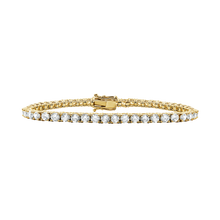 Load image into Gallery viewer, Tennis Bracelet with Lab Grown Diamond Stones (April Birthstones) in 14K Gold (1.75 mm - 4.0 mm)