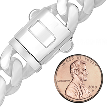 Load image into Gallery viewer, Finished Handmade Cuban Curb Necklace in Sterling Silver