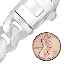 Load image into Gallery viewer, Finished Handmade Cuban Curb Necklace in Sterling Silver