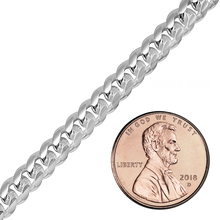 Load image into Gallery viewer, Bulk / Spooled Round Curb Chain in Sterling Silver (4.30 mm - 6.10 mm)
