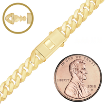 Load image into Gallery viewer, Finished Handmade Cuban Curb Bracelet in 14K Yellow Gold
