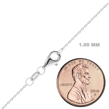 Load image into Gallery viewer, Bulk / Spooled Diamond Cut Round Cable Chain in 14K & 18K White Gold (1.05 mm - 2.20 mm)