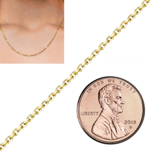 Load image into Gallery viewer, Bulk / Spooled Diamond Cut Round Semi-Solid Cable Chain in 14K Yellow Gold (1.05 mm - 3.80 mm)