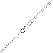 Load image into Gallery viewer, Delancey St. Diamond Cut Cable Anklet in 18K White Gold