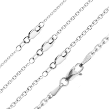 Load image into Gallery viewer, Delancey St. Diamond Cut Cable Necklace in 14K White Gold