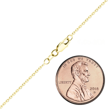 Load image into Gallery viewer, Delancey St. Diamond Cut Cable Anklet in 18K Yellow Gold