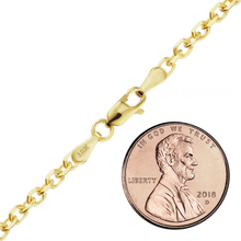 Load image into Gallery viewer, Delancey St. Diamond Cut Cable Anklet in 18K Yellow Gold